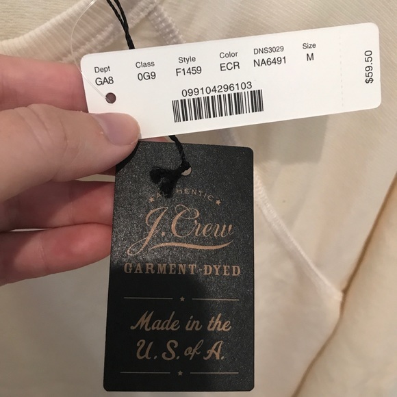 NWT J Crew Garment Dye Sweatshirt - Picture 3 of 5